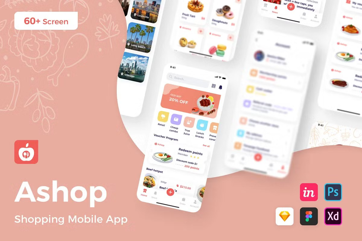 Ashop - Shopping App Design UI Kit, an App Template by Capi Product | Creative Market